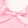 thumbnail image 7 of IVEYRTF Kids Girls Dance Leotard Glitter Mesh Skirt Bow Detail Short Sleeve Design Ballet Practice Performance Wear(Pink,5-6 Years), 7 of 7
