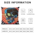thumbnail image 5 of Orinice Skull Lightning Bolt Ed Paschke Graphic Decorative Pillow Cover 24x24in, 5 of 5