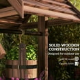 thumbnail image 6 of Spaco Wood Wishing Well for Outside with Hanging Bucket, Wishing Well Planter with Drain Hole for Outdoor, Carbonized, 6 of 11