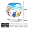 thumbnail image 4 of Lsque Pikmin Pattern Ceramic Decorative Plate Decorative Plates with Display Stand Personalized Porcelain Plate Ceramic Ornaments for Wall Hanging Decoration-6in, 4 of 6