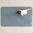 thumbnail image 2 of Rectangle Kids Play Mat - Small 36 x 60 inches Soft Quilted Baby Floor Mat with Non-Slip Bottom - Plush Design for Toddlers' Playtime and Relaxation - Comfortable and Durable - Pacific Blue, 2 of 6