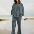 thumbnail image 4 of Fanxing Womens Sweat Suits And Jogger Sets Plus Size Women Plus Size Oversized Dressy Pant Suits 3/4 Sleeve Tunic Tops 2 Piece Sweatsuits Lounge Matching Sets, 4 of 7