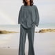 thumbnail image 4 of ICHUANYI Clearance Women's Summer Suit Fashion Short Printing Color Trousers Casual Two-Piece Suit(Dark Gray, S) ICHUANYI WER2023080702169, 4 of 7