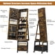thumbnail image 2 of 360 - degree swivel mirror jewelry gabinete: 66 - pulgada tamaño completo - length mirror con standing jewelry armoire, lockable, con cajón y wheels - grande almacenamiento capacity, 2 of 7