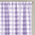 thumbnail image 2 of Your Zone Gingham Plaid Blackout Curtain Panel Pair, Set of 2, Lilac, 37" W x 54" L, 2 of 6