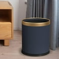 thumbnail image 5 of Open Top Trash Can Kitchen Trash Bin Trash Bucket Rustic Large Capacity Dustbin Waste Can Garbage Can for Apartment Guestroom Deep Blue, 5 of 8