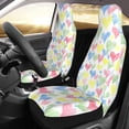 thumbnail image 2 of Sikiie Hand Drawn Colored Hearts Car Seat Protector 2 Pack Car Seat Cushion Mat, Car Seat Covers for SUV, Truck, Van, 2 of 7