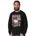 thumbnail image 3 of The Smurfs Cool Kanji Boss Papa Men Big & Tall Long Sleeve Tee Brisco Brands 2X, 3 of 5