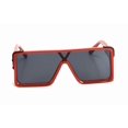 thumbnail image 4 of Women Sunglasses Fashion Flat Lens Square Red, 4 of 10