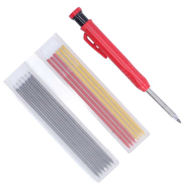 Pen Con Lápiz de Marcar de Carpintería, Cómodo para Sostener la Punta de 2,8 mm de Envolta de la Punta de la Punta del Clip de la Punta de La Punta Multifuncional Para LA LA