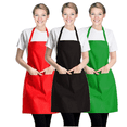 thumbnail image 5 of Bxaolu 2 Packs Chef Apron, Plain Bib Apron with 2 Pockets for Men Women, Multicolor Apron for Kitchen Cooking Gardening Painting Baking Restaurant, 5 of 5