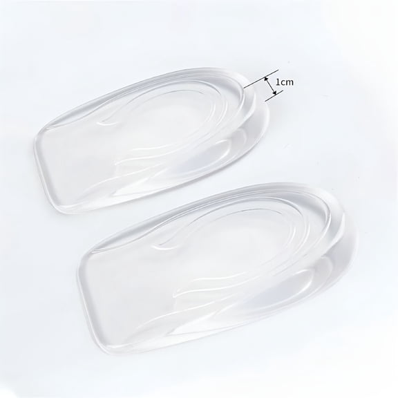 TELOLY 1 Pair 1~3cm Soft Lift Up Invisible Height Increase Shoe Insoles Silicone Gel Taller Heel Insert Pad 1CM Women
