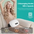 thumbnail image 5 of Moclever Electric Abdominal Massager with Bian Stone Kneading 5 Modes 3 Heat 3 Speeds Cordless Belly Massager for Period Cramps Bloating Indigestion, 5 of 13