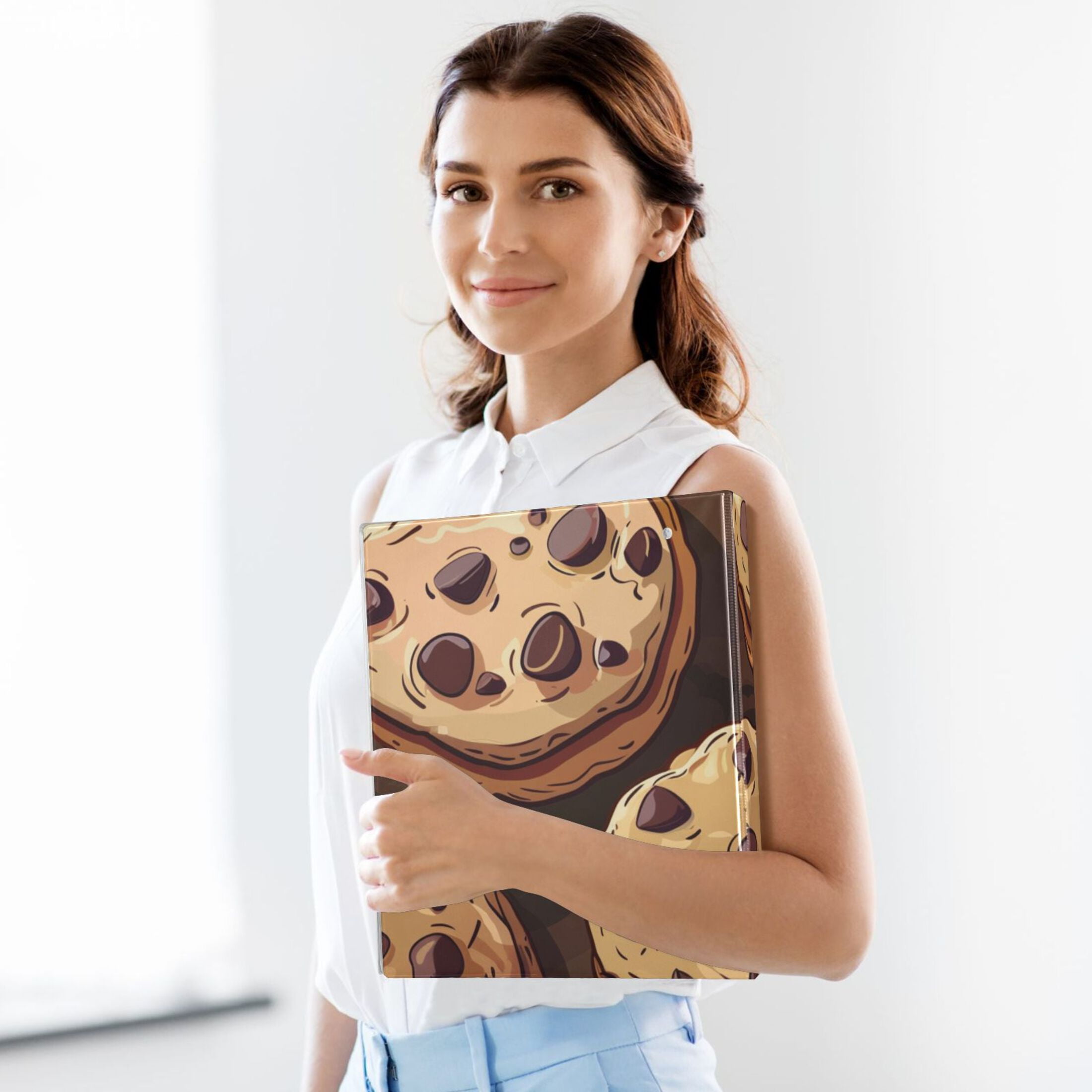 Delicious Cookies 3 Ring Binders 1.5 inch Hardcover File Folders with Interior Pockets A4 Size Organizer for School Office Hospital