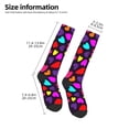 thumbnail image 2 of Naloa Colorful Hearts Thigh High Socks Extra Long Stretchy Sock Women Over Knee High Opaque Stocking Daily Wear, 2 of 6