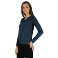 thumbnail image 3 of Inkmeso T-shirt Manches Longues à Manches Longues pour Femme Solid Button, 3 of 7