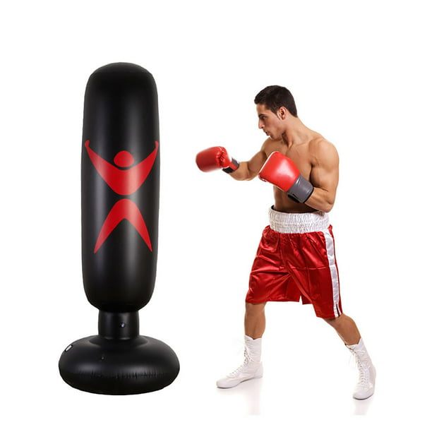 25.59&#39;&#39; Boxing Bag Boxing Glove Training Fitness MMA Boxing Free-Standing Punching Bag Stand ...
