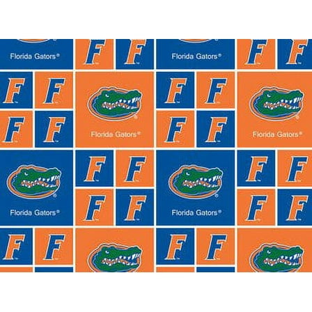 University of Florida Fabric Fine Cotton Classic Geometric Design-Sold by the Yard