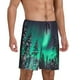 thumbnail image 2 of Balery Northern Lights 2 Pantalones cortos de pijama de punto de algodón para hombre con cinturilla y bolsillos-4X-Large, 2 of 6