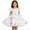R61 White, variant on Curuila Children Girls Dress Flutter Sleeve Cartoon Print Crew Neck For School Comfortable Dresses Size 18-24 Months