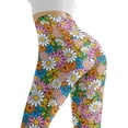 thumbnail image 5 of DISNIMO Daisy Printed Yoga Pants Women, Athletic High Waisted Workout Leggings Tummy Control, Soft Yoga Pants Leggings for Workout Sport, Multicolor, S, 5 of 6