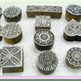 thumbnail image 3 of Lot en Gros de 10 Designs Clic Tampons en Bois pour Impression Textile, 3 of 3