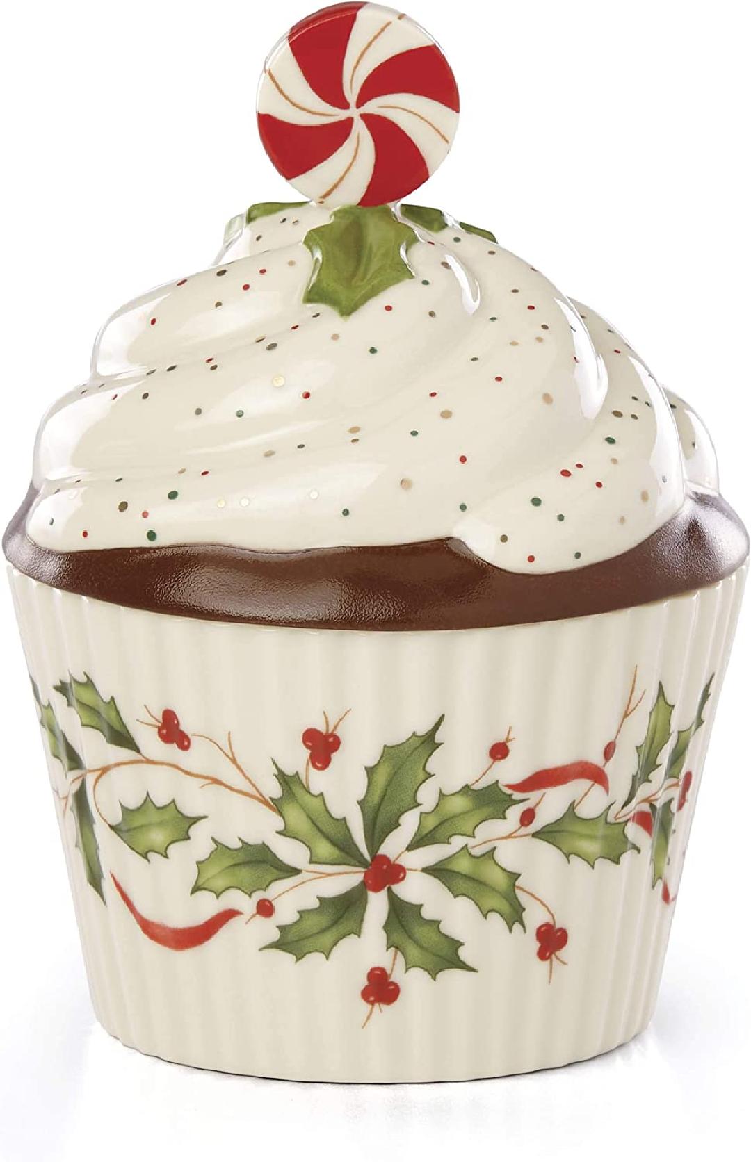 Holiday Cupcake Candy Dish