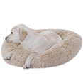 thumbnail image 6 of HomGarden 30" Calming Donut Pet Dog Bed Soft Faux Fur Fluffy for Small Medium Dog Beige, 6 of 7