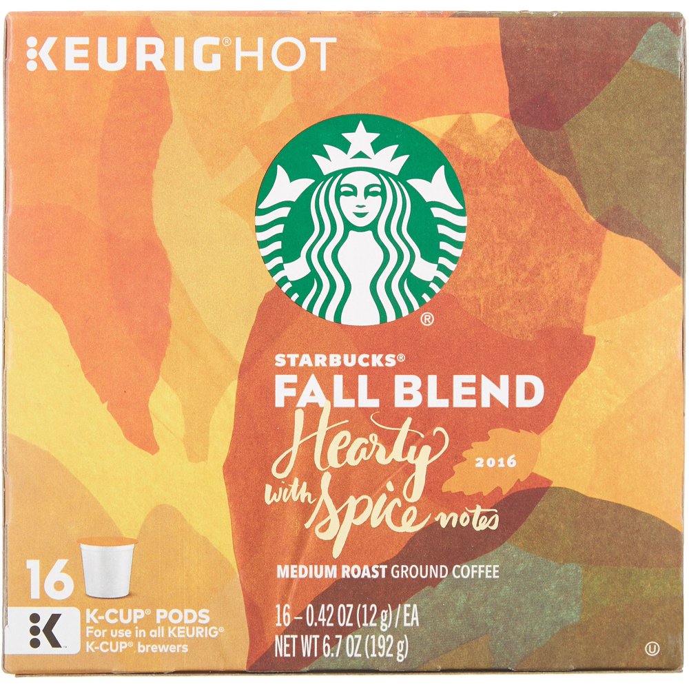 Starbucks Single Serve Coffee for Keurig, Fall Blend, 16 Ct Walmart