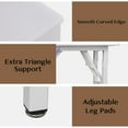 thumbnail image 4 of Ktaxon Foldable Nail Table w/Dust Collector, Lockable Wheels, 2 Drawers, White, 4 of 10