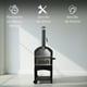 thumbnail image 3 of Ilios Innova | Horno Vesuv para Pizza de Carbón y Leña, con Piedra Cordierita, Termómetro y Chimenea, Asador Ahumador de Acero con Ruedas y Parrilla, 3 of 9