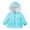 Sky Blue, variant on HNMKIU Girls Down Jacket Winter Coat for Toddlers Fashionable Thickened Toddler Jackets for Girls Long Sleeve Padded Outerwear Hooded Zip Up 6 Months-3 Years Pink,9-12 Months