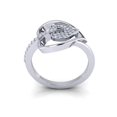 thumbnail image 3 of Genuine 0.5ctw Round Cut Diamond Prong Fancy Engagement Bridal Heart Ring Solid 18K Gold F VS1, 3 of 3