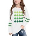 thumbnail image 1 of Blusas y camisas de manga larga con cuello redondo, moda del Día de San Patricio, blusa informal con estampado bonito de manga larga para niños y niñas., 1 of 5