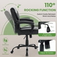 thumbnail image 4 of JONPONY Leather Office Chair, Big and Tall 400lbs Ergonomic Desk Chairs with Back Support, Executive Leather Chair with Wheels for Home Office, 360°Swivel Free, Black, 4 of 12