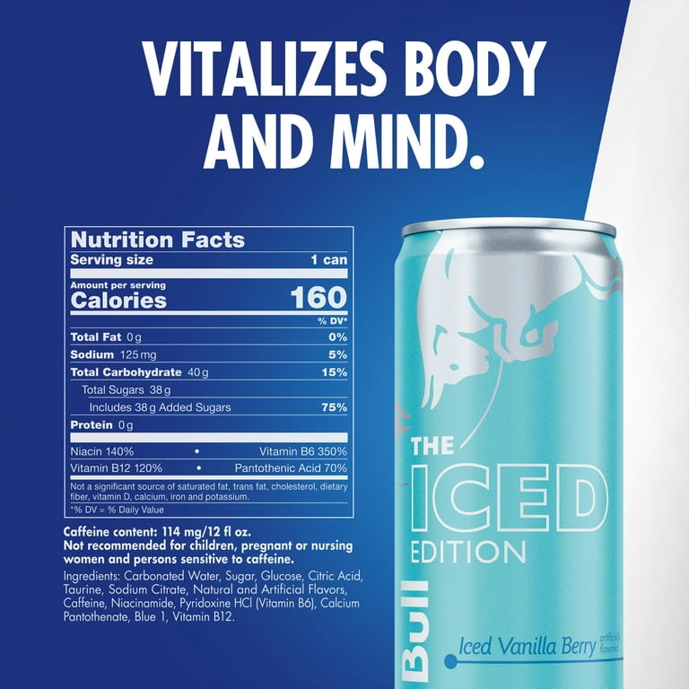 Red Bull Winter Edition Energy Drink, Iced Vanilla Berry, 12 fl.oz. can, with 114mg Caffeine, Taurine & B Vitamins