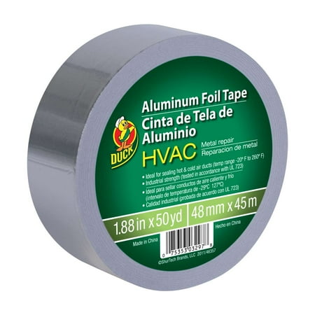 Duck Brand HVAC Aluminum Foil Repair Tape, 1.88" x 50 yds