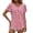 Pink, variant on Women's Dressy Casual Shirts Ruffle Short Sleeve V Neck Work Blouses Business Summer Tops 2025 Outfits Clothes