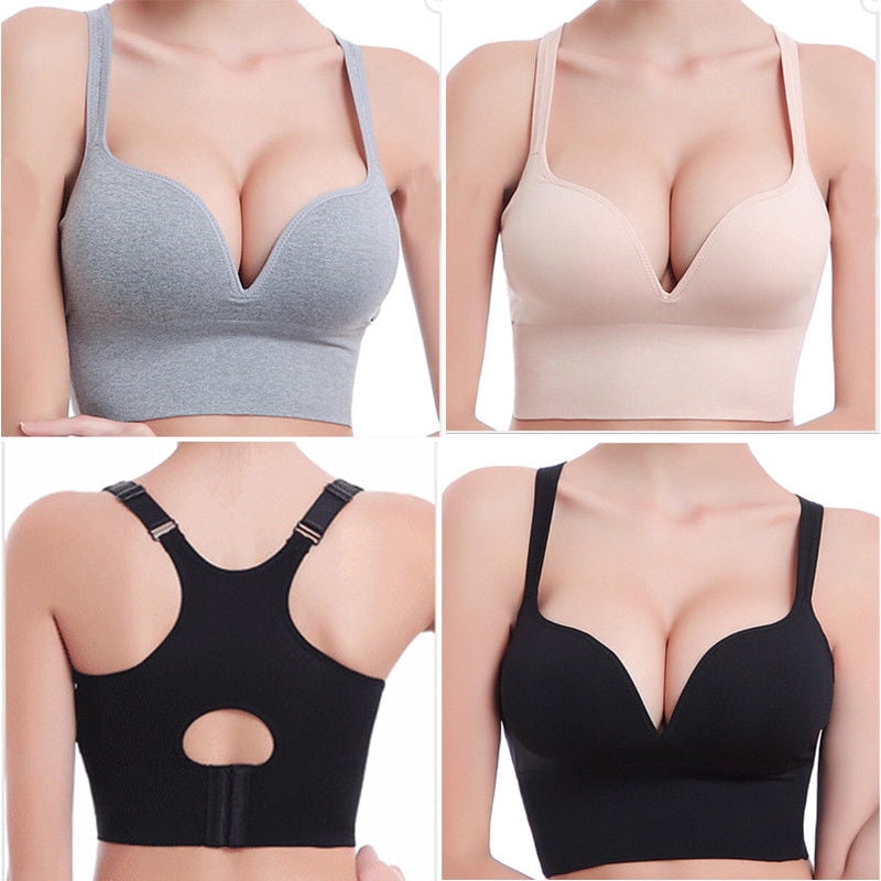 Womens Wireless Bras Spaghetti Strap Seamless Fit Sport Bra Smooth Push Up  Shaping Cups Bras Daily Bra Minimizer Bralette, 01#black, XX-Large :  : Clothing, Shoes & Accessories
