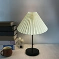 thumbnail image 3 of Japanese Style Pleated Lampshade E27 Ceiling Light Shade Standing for Living Room   Beige, 3 of 8
