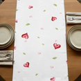 thumbnail image 5 of Table Runners 72 Inches Long Dress Scarves, Valentine's Day Farmhouse Kitchen Table Runner, Coffee Tablerunners, Pink Red Roses Love Heart Eucalyptus Leaves 16x72 Inch, 5 of 9