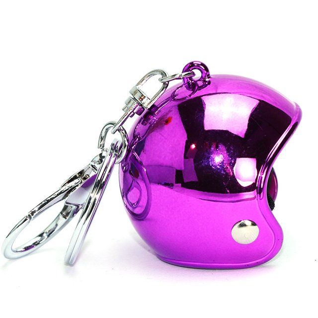 Llavero con casco colorido, colgante de equipaje, casco de motocicleta, casco de pato rompedor