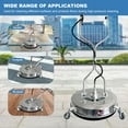 thumbnail image 2 of 20" Pressure Washer Surface Cleaner with Dual Handles - Stainless Steel, 4-Wheel Design for Driveways, Sidewalks, Curbs, Decks & Patios - 4600 PSI Pressure Washer Accessory, 2 of 8