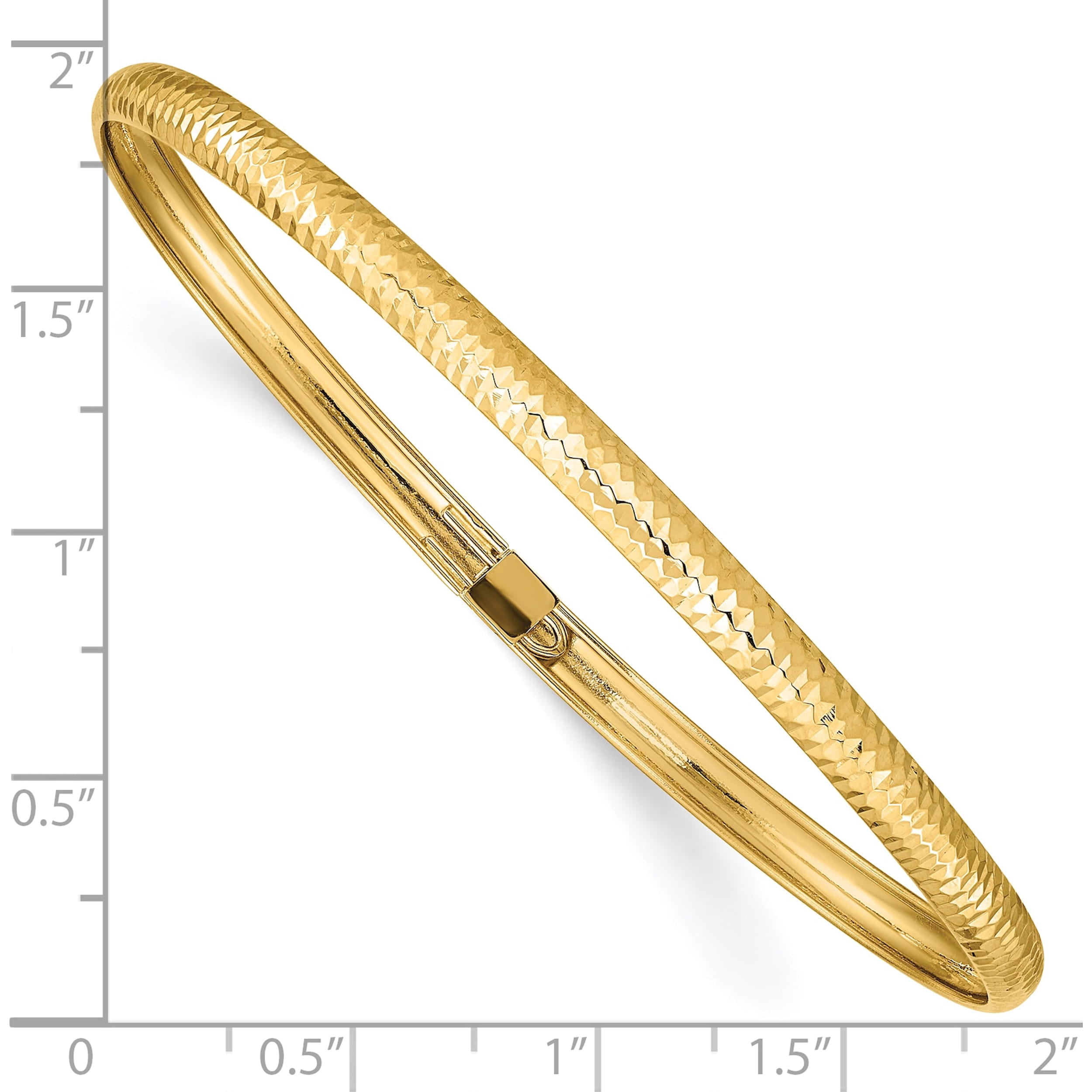 Jbsp 10K Yellow Gold Textured Bangle Bracelet - Fine Jewelry