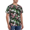 thumbnail image 2 of Qekee Lilies Flowers Classic Fit T-Shirt Men's Shirt Men's Tight Short Sleeves for Exercise, Running, Mountaineering - Lilies Flowers, 2 of 9