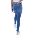 thumbnail image 2 of [BLANKNYC] Womens Spray-On Mid-Rise Distressed Skinny Jeans, 2 of 2