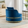 thumbnail image 5 of YesFashion 360 Degree Swivel Accent Chair Velvet Modern Upholstered Barrel Chair Round Swivel Accent Chair Corner Chairs Over-Sized Soft Chair for Living Room Bedroom Office Apartment, 5 of 9