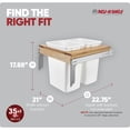 thumbnail image 3 of Rev-A-Shelf Top Mount Double Pullout Under Cabinet Trash Can, 35 Qt, 4WCTM-24DM2, 3 of 12