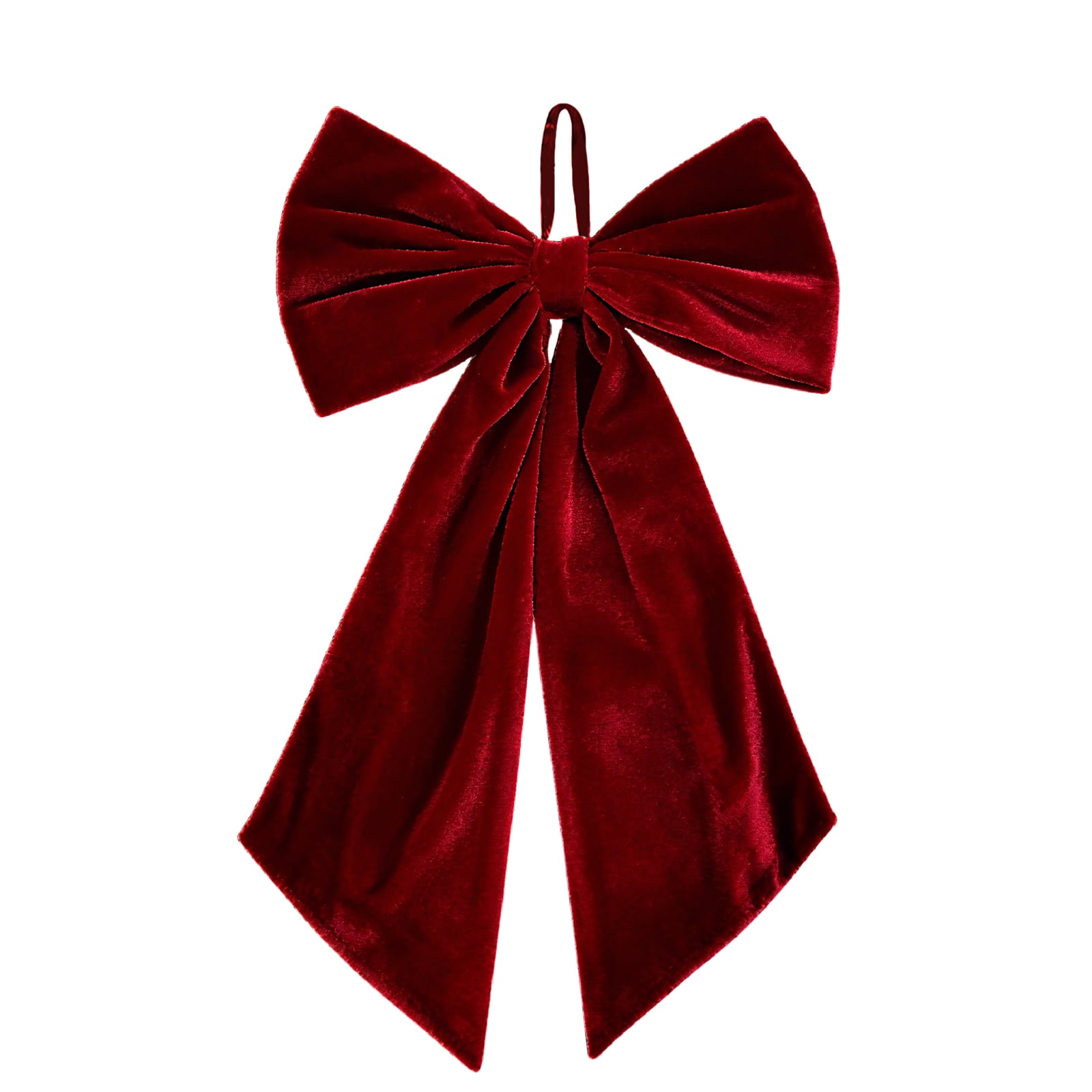 Christmas Decorations - Christmas Bows - 36x18 Inches Large Red Velvet Christmas Tree Topper - Burgundy Ribbon Gift Bows - Xmas Decor for Indoor Outdoor Home Wreaths Mantle Front Door Porch Wedding