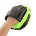 thumbnail image 3 of pitrice Boxing Punching MMA Mitts PU Leather Hand Target for Thai Kick Karate Green, 3 of 5